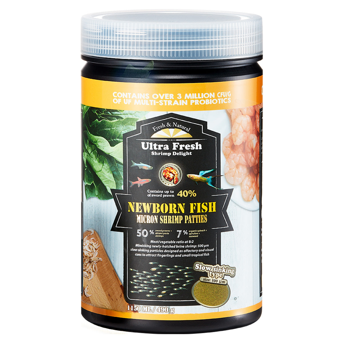 Ultra Fresh NEWBORN FISH micron shrimp patties - MoonlightAquatics