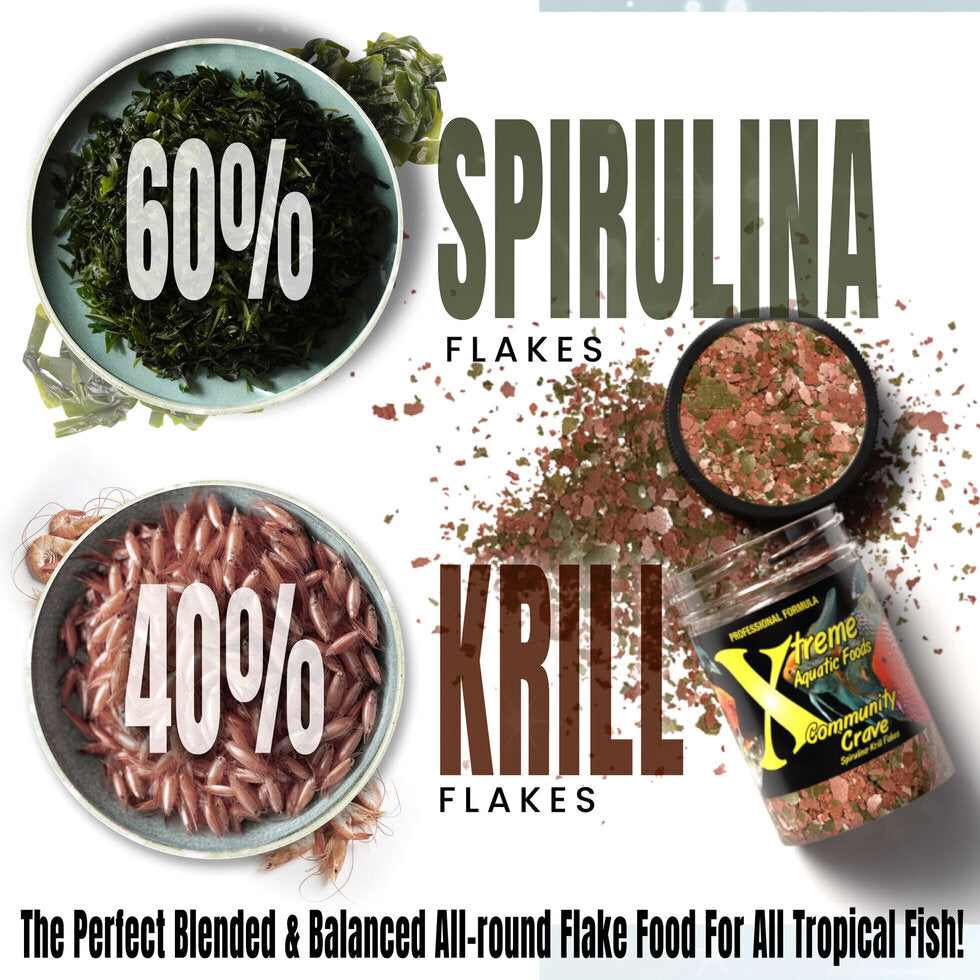 XTREME-Community Crave™ - Krill/Spirulina Flakes - MoonlightAquatics